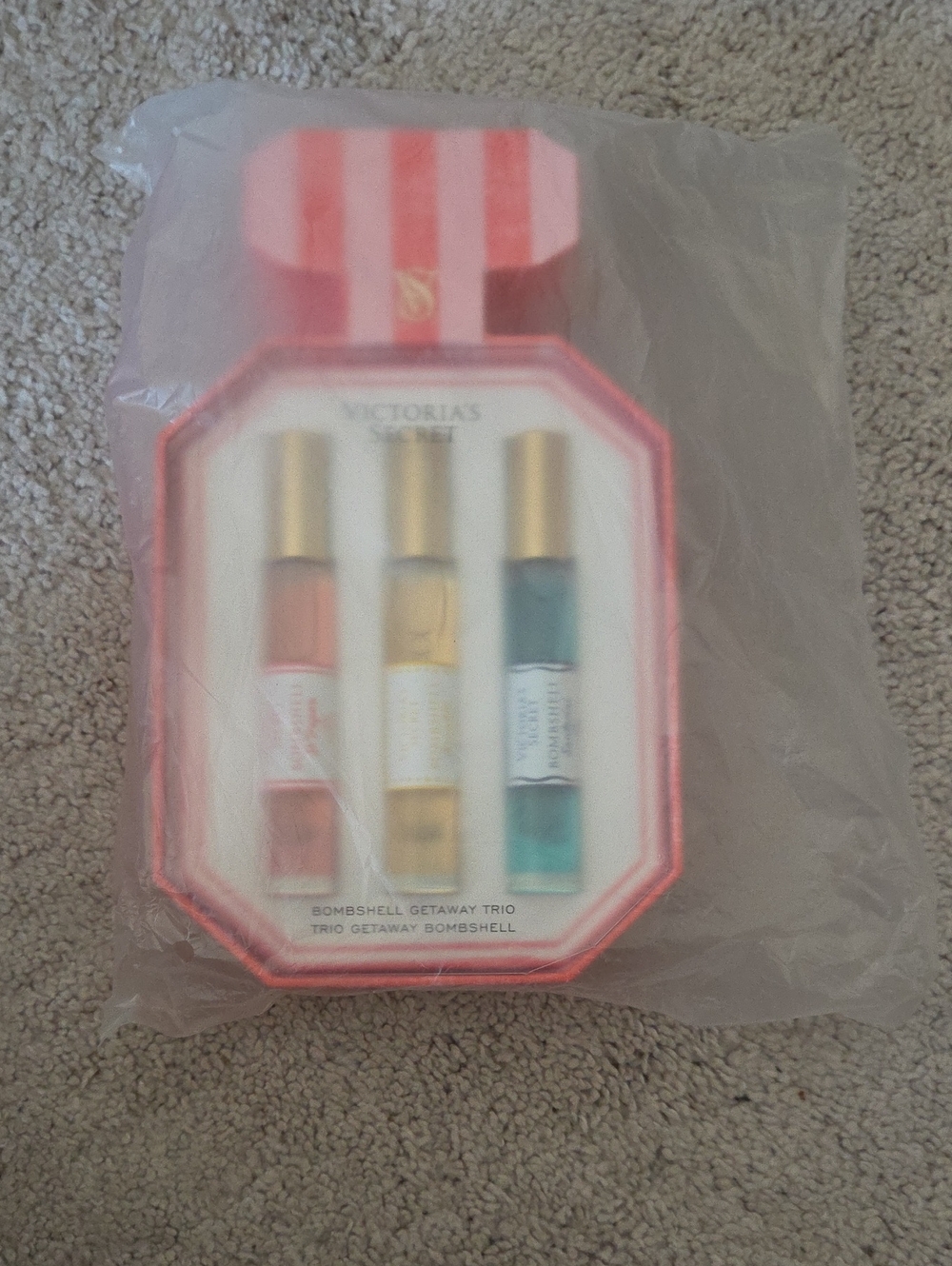 Victoria's Secret Bombshell Getaway Trio - Pink, Gold & Blue Rollerballs - Picture 4 of 4